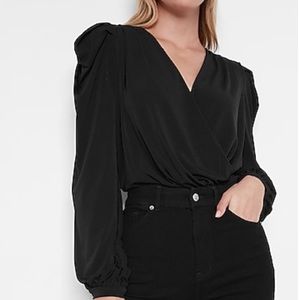 Dropped V-Neck long sleeve body suit